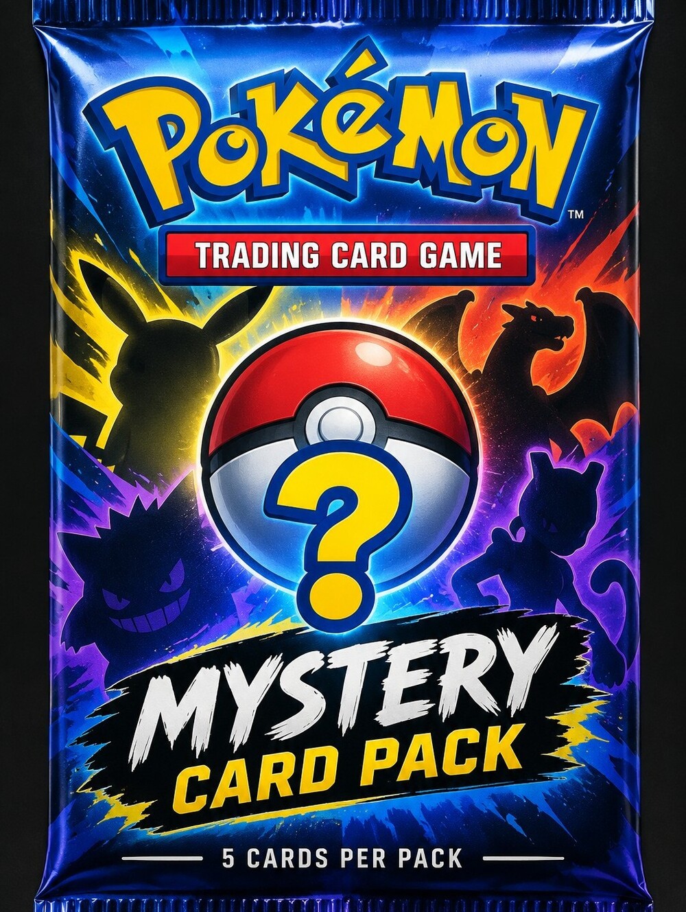 Mystery Card Pack - Pokemon Mystery 5 Pack - Plus More! (More Than 5 Cards)